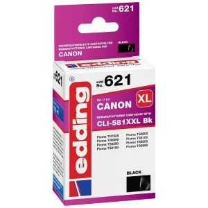 edding uložak za pisač EDD-621 zamjenjuje Canon CLI-581XXLBK - foto crna - sadržaj: 10,5 ml Edding patrona tinte zamijenjen Canon CLI-581XXLBK kompatibilan  crn EDD-621 18-621 slika