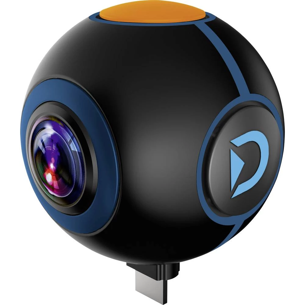 Dodatna kamera Discovery Adventures HD 720P 720° Android Action Camera Spy Crna 360° slika