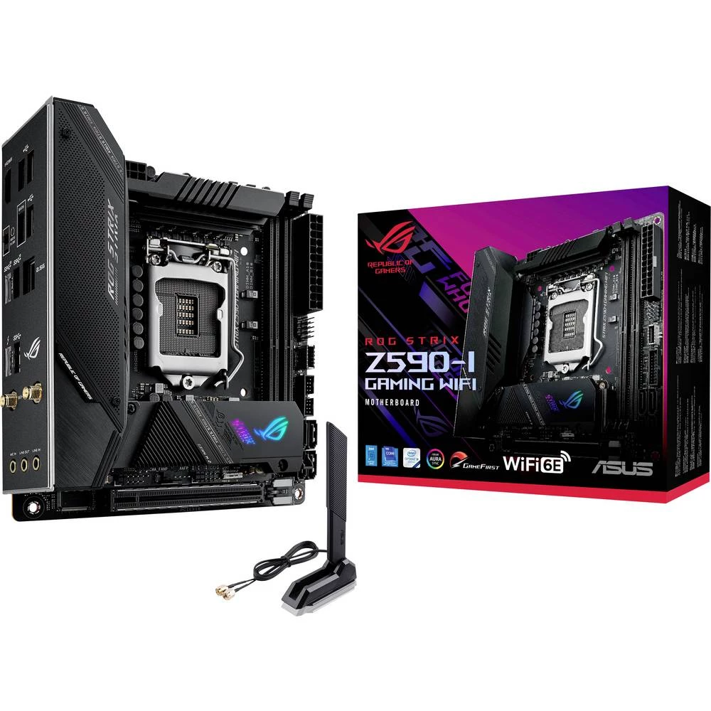 Asus ROG STRIX Z590-I GAMING WIFI matična ploča Baza Intel® 1200 Faktor oblika Mini-ITX Set čipova matične ploče Intel® slika