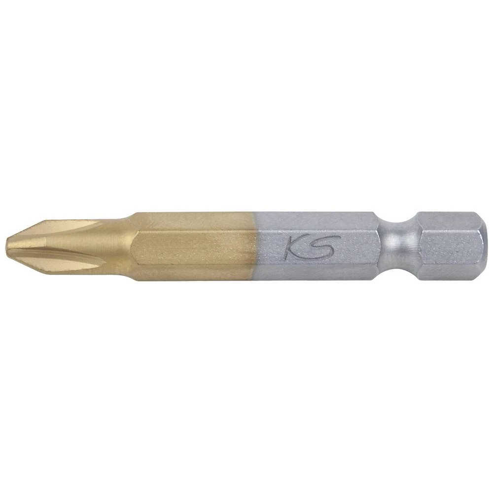 KS Tools 911.2647 9112647 križni bit PH 3 specijalni čelik presvučen titanom C 6.3 5 St. slika