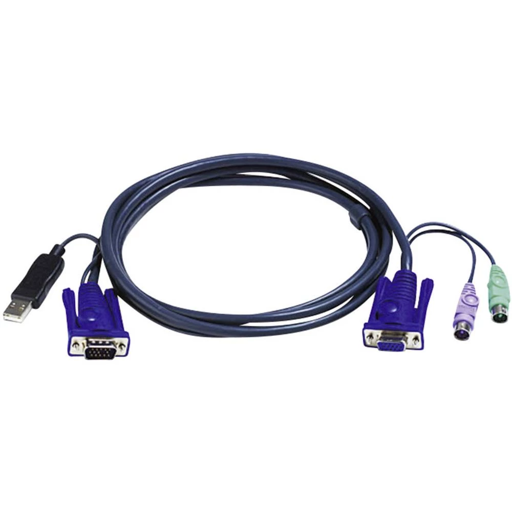 KVM Adapter [1x Muški konektor VGA, Muški konektor USB 2.0 tipa A - 1x Ženski konektor VGA, Muški konektor PS/2, Muški konektor slika