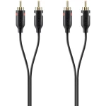 Cinch Audio Priključni kabel [2x Muški cinch konektor - 2x Muški cinch konektor] 2 m Crna pozlaćeni kontakti Belkin