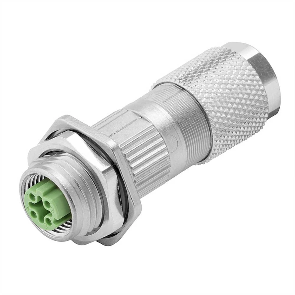Okrugli konektor (može se sastaviti na terenu), priključak za pomak izolacije, M12, 0,14 mm², 0,34 mm², 5 - 9,7 mmbroj: 4, priključak za ekran: da Weidmüller 2783150000 utični konektor za senzor/ak... slika