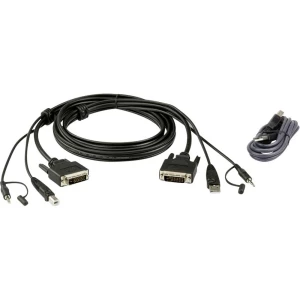 ATEN KVM priključni kabel [1x muški konektor dvi-d, muški konektor USB 2.0 tipa a, 3,5 mm banana utikač - 1x muški konektor dvi-d, ženski konektor USB 2.0 tipa a, 3,5 mm banana utikač] 1.80 m slika