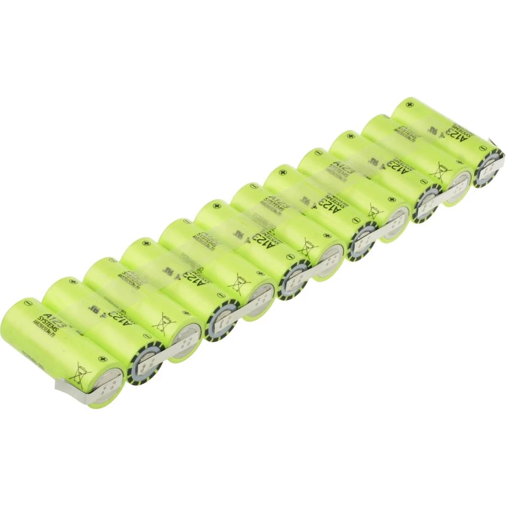 Aku-pack 12x 26650 U-lemna zastavica LiFePO 5 A123 Systems Reihe F1x12 39.6 V 2500 mAh slika