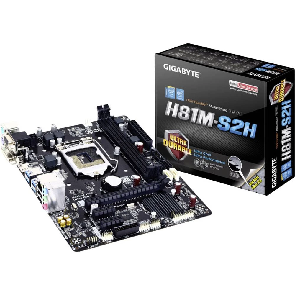 Matična ploča Gigabyte GA-H81M-S2H Baza Intel&reg; 1150 Faktor oblika Micro-ATX Set čipova matične ploče Intel&reg; H81 slika