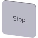 Siemens 3SU1900-0AF81-0DS0 ploča za natpise kvadratan (Š x V) 22 mm x 22 mm stop srebrna, crna 10 St.