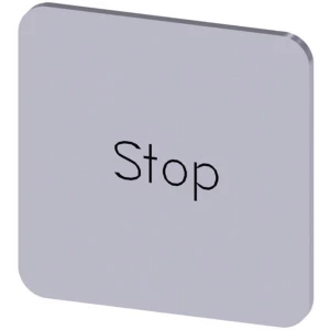 Siemens 3SU1900-0AF81-0DS0 ploča za natpise kvadratan (Š x V) 22 mm x 22 mm stop srebrna, crna 10 St. slika