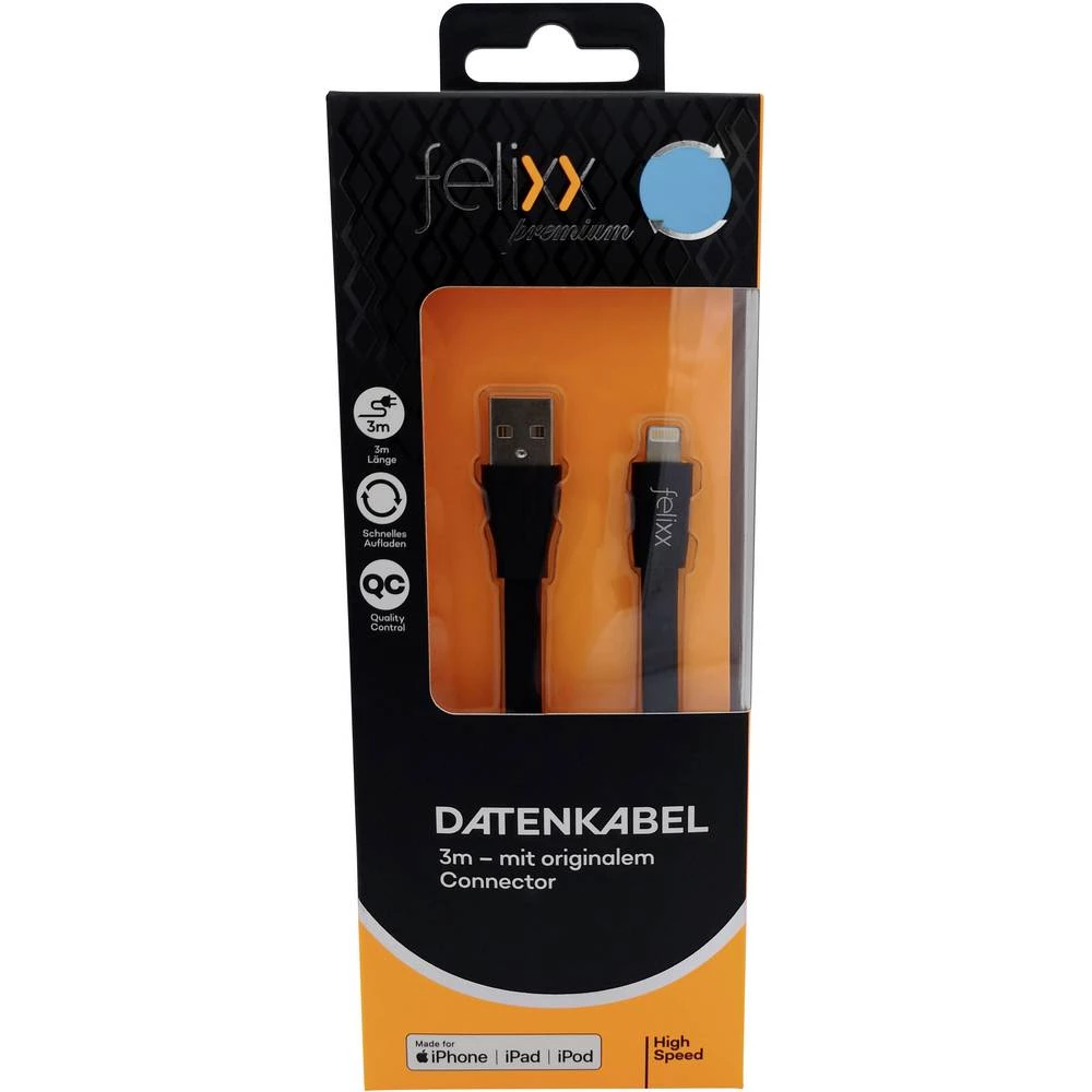 Felixx Premium kabel za punjenje [1x muški konektor USB - 1x muški konektor Apple dock lightning] 3.00 m slika