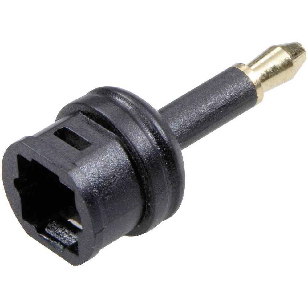 Toslink Digital-Audio adapter [1x optički utikač 3.5 mm - 1x Toslink-utikač (ODT)] 0 m crn slika