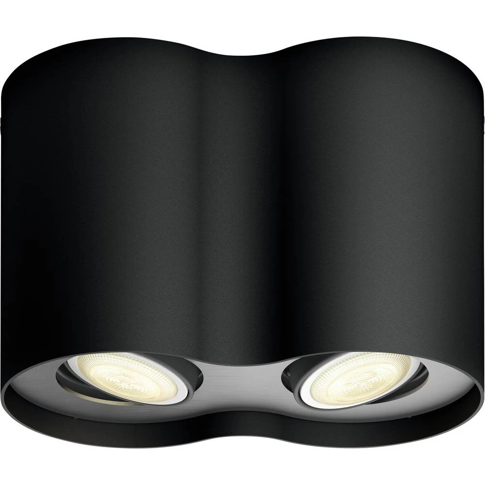 Philips Lighting Hue LED stropni reflektori 871951433842500  Hue White Amb. Pillar Spot 2 flg. schwarz 2x350lm inkl. Dimmschalter GU10 10 W slika