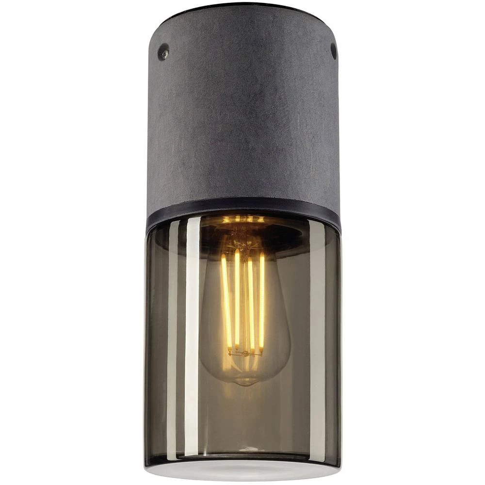 Vanjska stropna svjetiljka LED, Štedna žarulja E27 23 W SLV Lisenne-O 231361 Siva, Boja dima slika