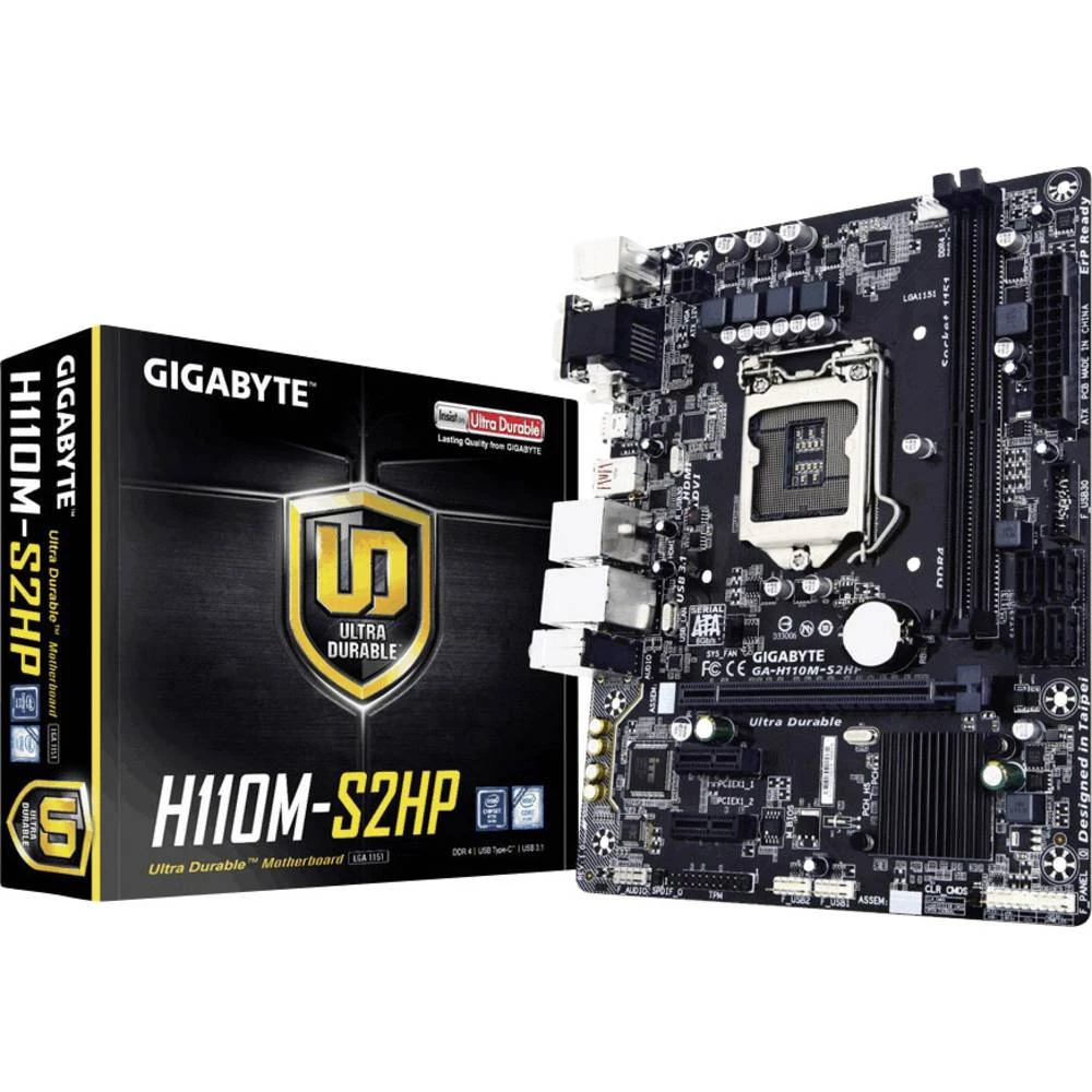 Matična ploča Gigabyte GA-H110M-S2HP Baza Intel&reg; 1151 Faktor oblika Micro-ATX Set čipova matične ploče Intel&reg; H110 slika