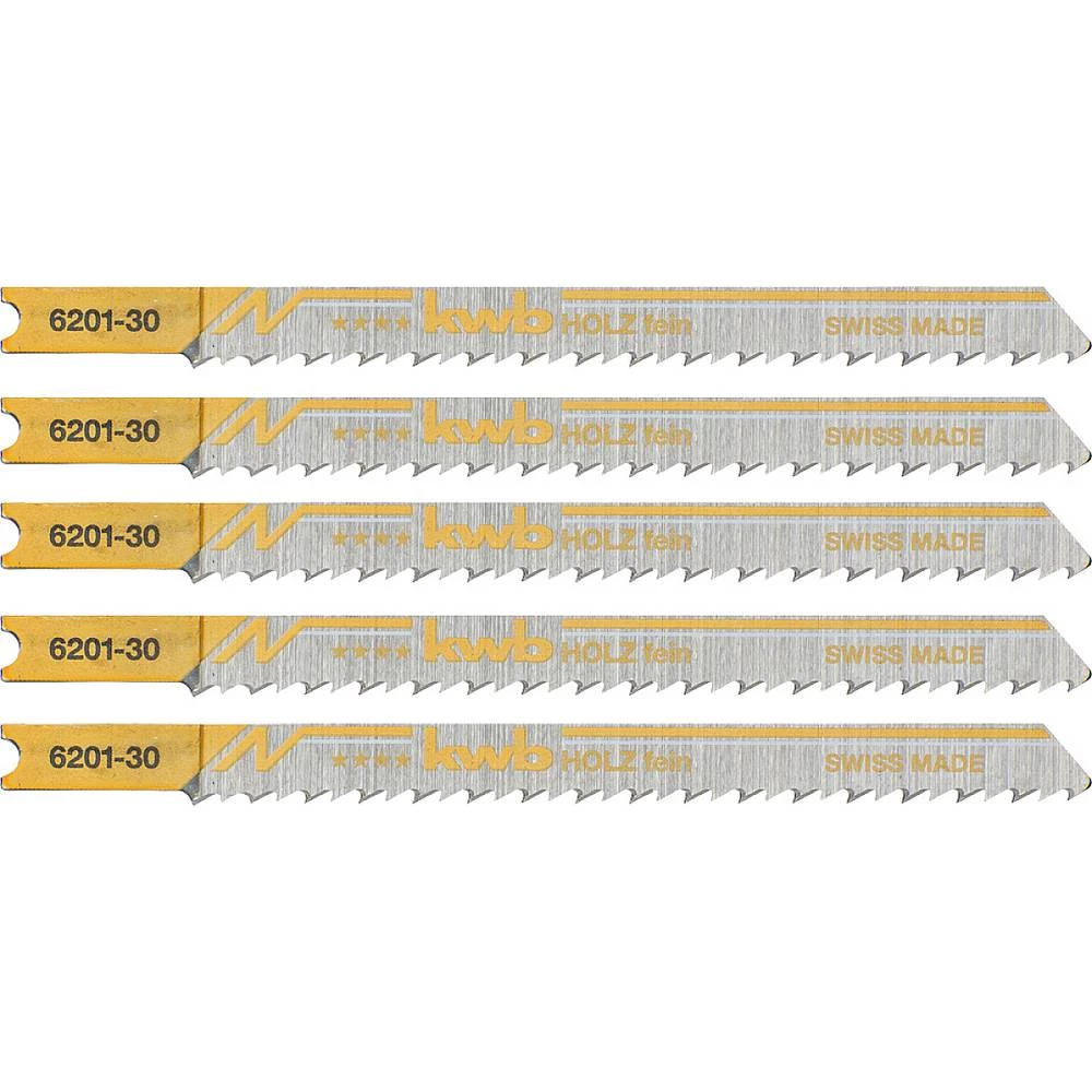 kwb 620135 Listovi ubodne pile, obrada drva, HCS, univerzalni prihvat, profesionalni paket, 5 x fini 5 St. slika