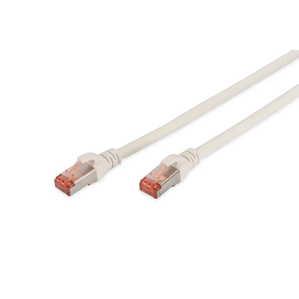 Digitus DK-1644-070/WH RJ45 mrežni kabel, Patch kabel cat 6 S/FTP 7.00 m bijela vatrostalan, zaštićen s folijom, pletena zaštita, sa zaštitom, bez halogena, okrugli, upleteni parovi 1 St. slika