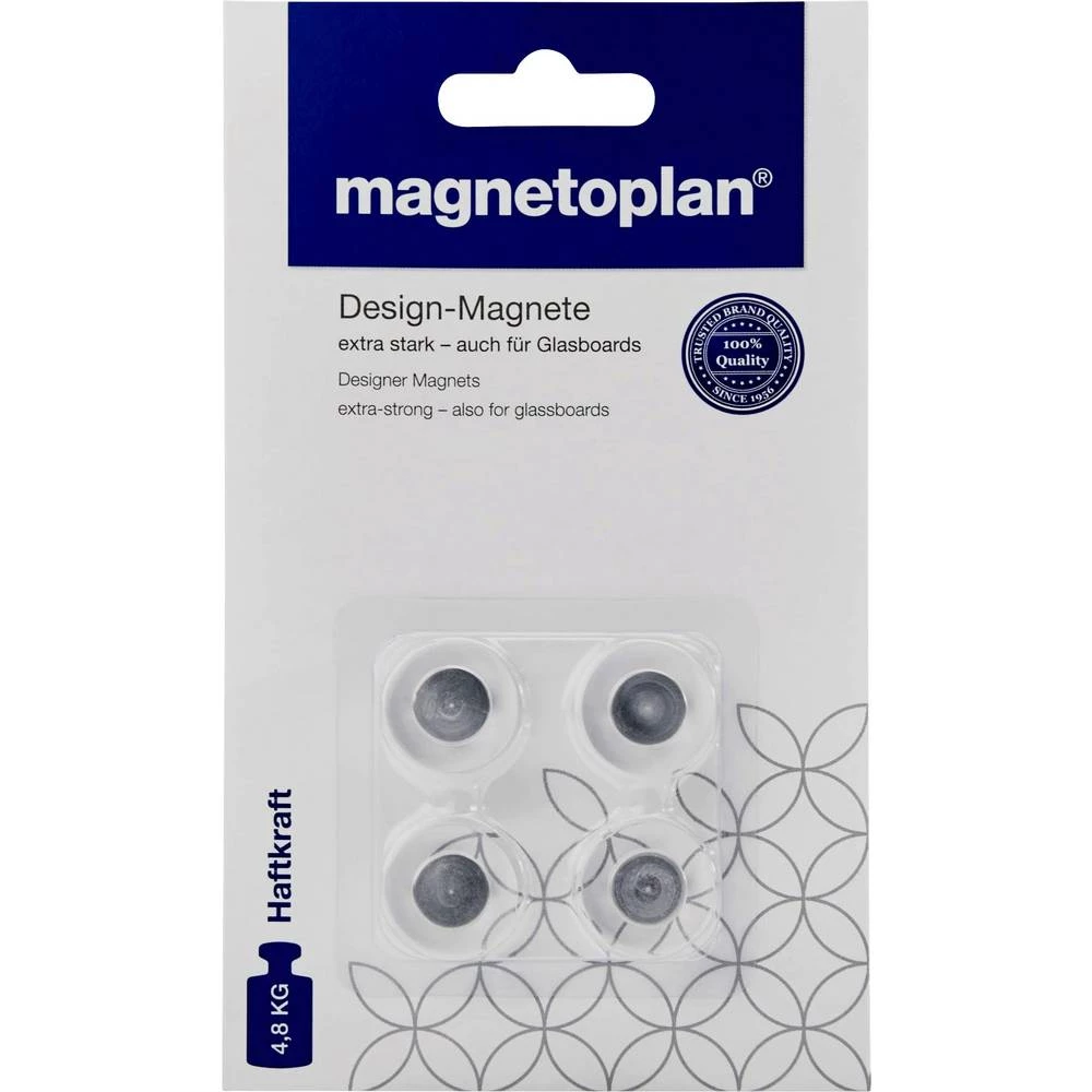 Magnetoplan magnet Acryl (&Oslash;) 20 mm prozirna 4 St. 1681020 slika