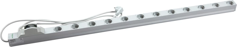 Razdjelna letva sa zaštitom od prenapona Aluminij boja Utičnica Schneider Electric NSYAPUS12CB slika