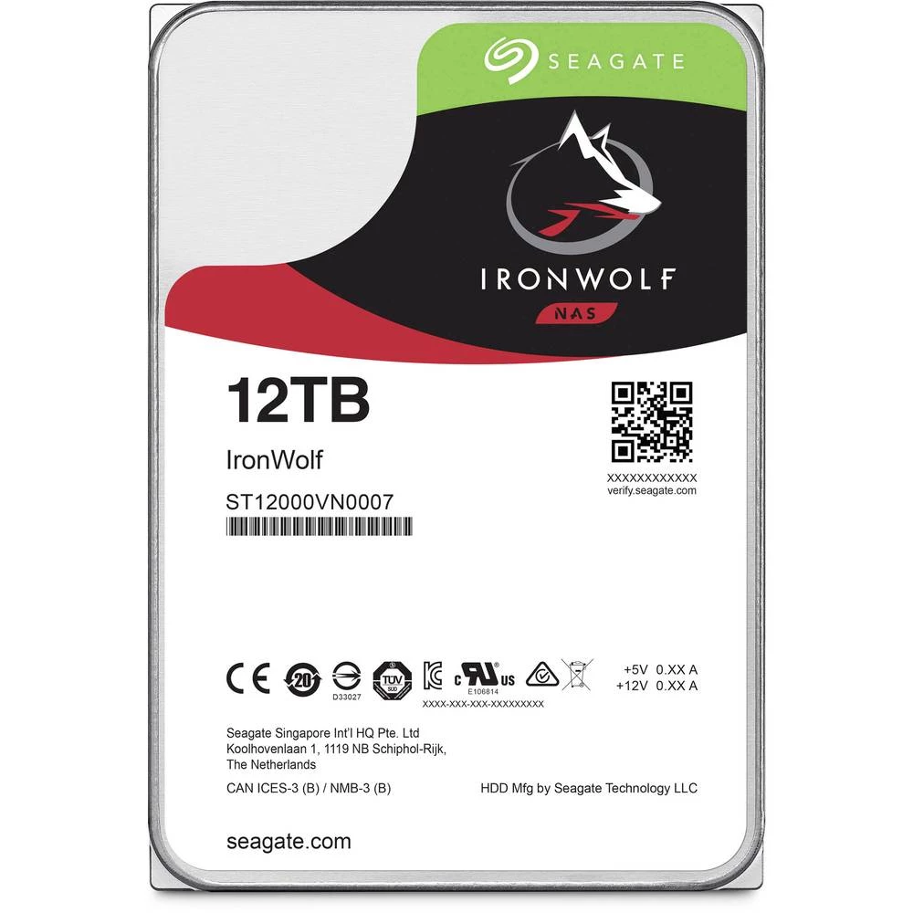 Unutarnji tvrdi disk 8.9 cm (3.5 ") 12 TB Seagate IronWolf&trade; Bulk ST12000VN0007 SATA III slika