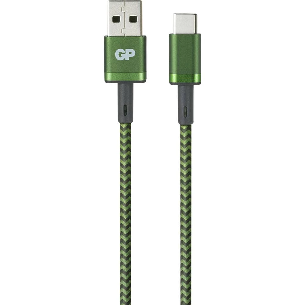 GP Batteries    USB kabel za punjenje    USB 3.2 gen. 1 (USB 3.0)    USB-A utikač, USB-C™ utikač    1 m    zelena slika