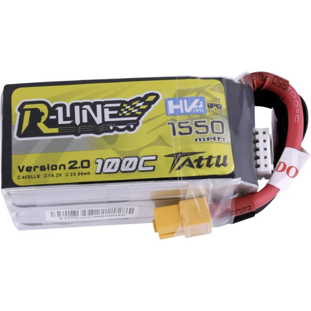 LiPo akumulatorski paket za modele 15.2 V 1550 mAh Broj ćelija: 4 100 C Tattu Softcase XT60 slika