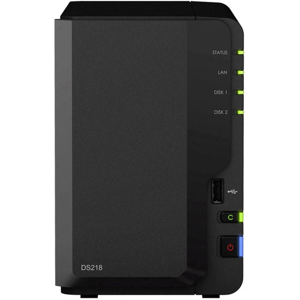 NAS-Server kućište Synology Diskstation DS218 2 Bay USB 2.0 prednji priključak slika
