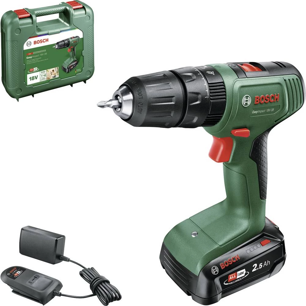 Bosch Home and Garden EasyImpact 18V-3 2 brzine-akumulatorska udarna bušilica uklj. akumulator, uklj. punjač, uklj. kofe slika