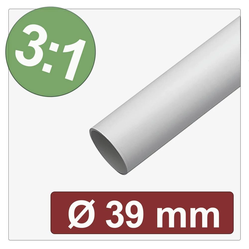 Quadrios 25CA636 skupljajuća cijev s ljepilomi bijela 39 mm 13 mm Stopa skupljanja:3:1 Roba na metre slika