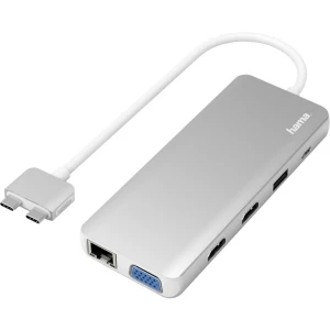 Hama 00200133 priključna stanica za prijenosno računalo USB-C™ Prikladno za marku: Apple MacBook uklj. funkcija punjenja, USB-C Power Delivery slika