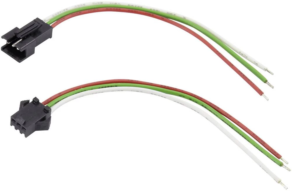 TRU COMPONENTS Utični ženski konektor s pletenicom Ukupan broj polova 3 Raster: 2.50 mm TC-6649236 1 Set slika