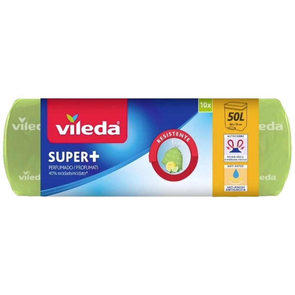 Vileda SUPER+ 50L Zitrus 171943 vreće za smeće 50 l miris citrusa 10 St. slika