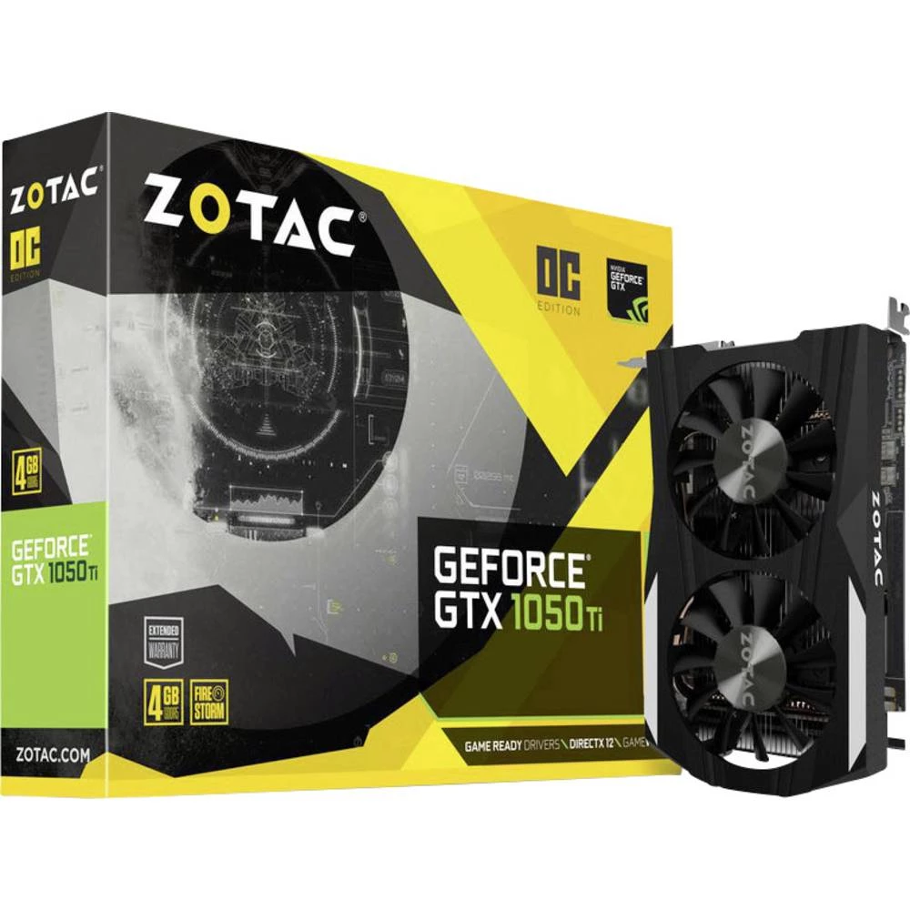 Grafička kartica Zotac Nvidia GeForce GTX1050 Ti Overclocked 4 GB GDDR5-RAM PCIe x16 HDMI&trade;, DVI, DisplayPort slika