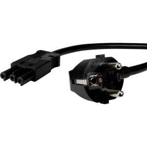 Adels-Contact 98566305 mrežni priključni kabel sigurnosni utikač  - mrežni konektor Ukupan broj polova: 2 + PE crna 0.50 m 75 St. slika