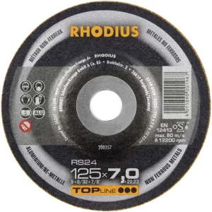 Ploča za grubu obradu s glavom 125 mm 22.23 mm Rhodius RS24 200357 1 ST slika