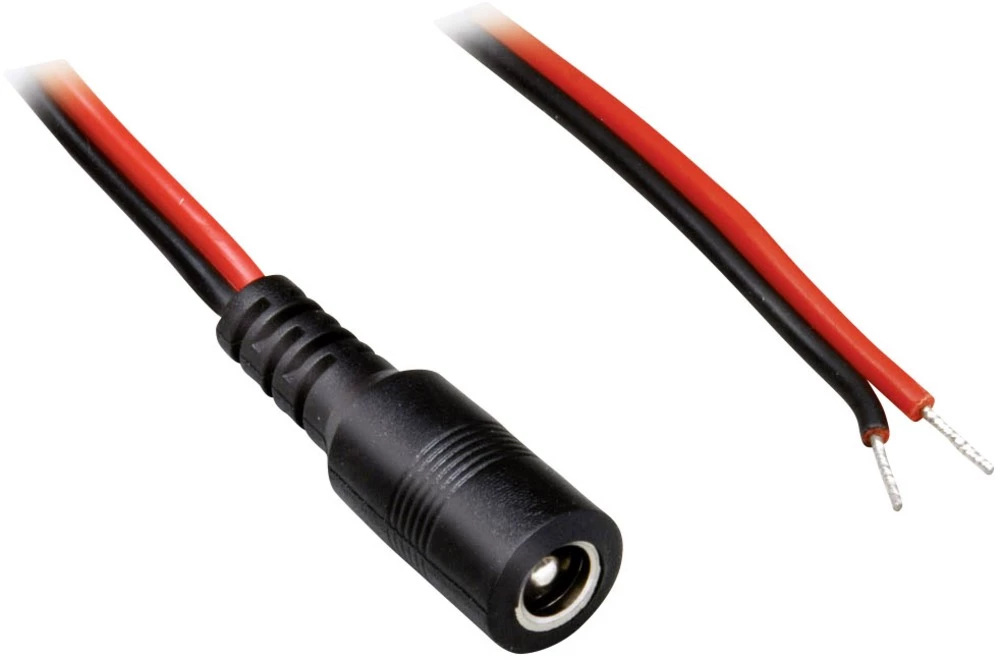 TRU COMPONENTS Niskonaponski priključni kabel Niskonaponski konektor-Slobodan kraj kabela 2.50 mm 1 m 1 ST slika