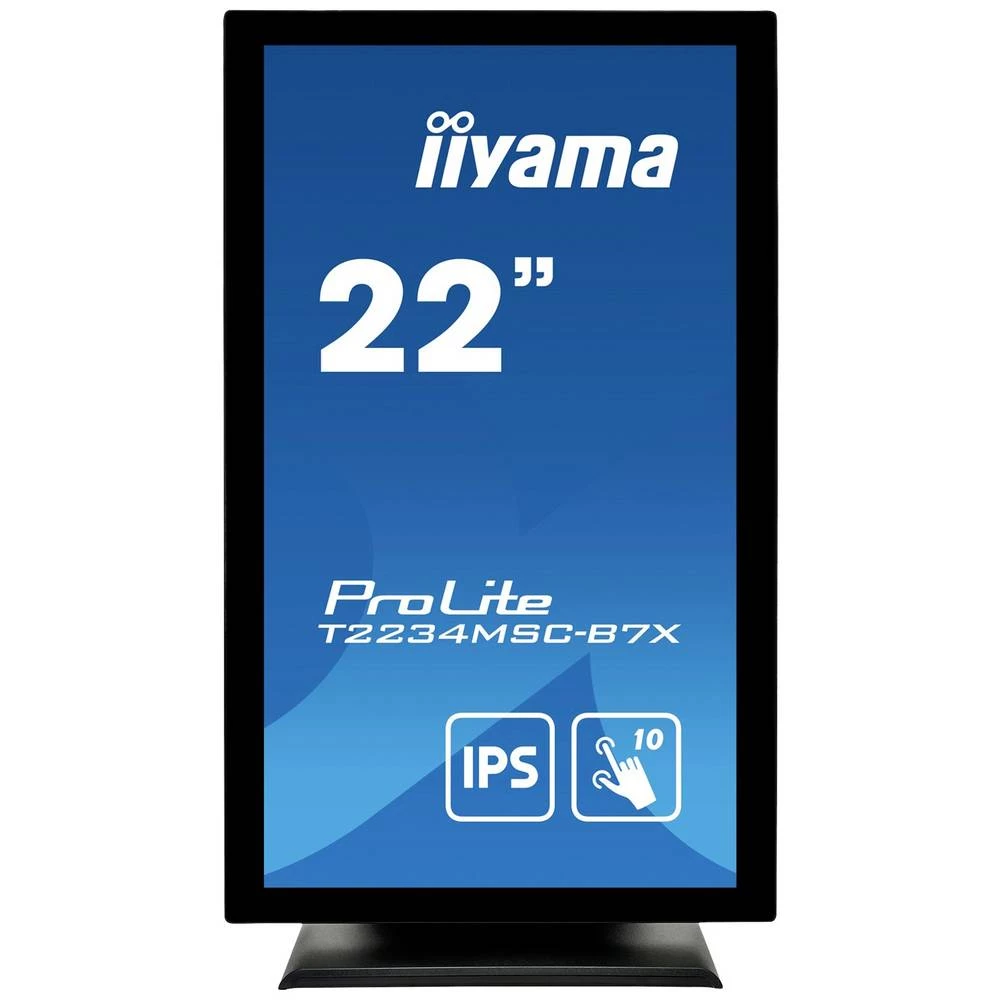Iiyama ProLite T2234MSC-B7X led zaslon 55.9 cm (22 palac) Energetska učinkovitost 2021 F (A - G) 1920 x 1080 piksel Full HD 8 ms DisplayPort, HDMI™, VGA, USB IPS LED slika