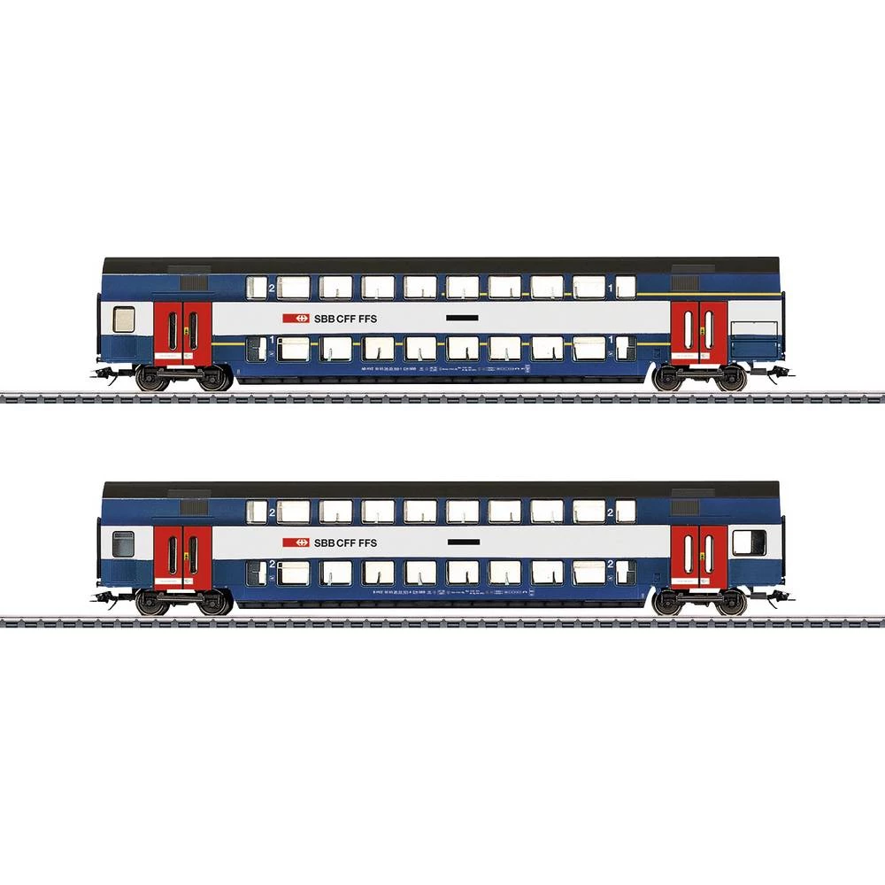 Märklin 43574 H0 Set od dva dvospratna automobila "Zurich S-Bahn" SBB-a slika