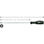 Hazet HAZET 803LG-PH1 radionica odvijač s križnim prorezom PH 1 Duljina oštrice: 250 mm