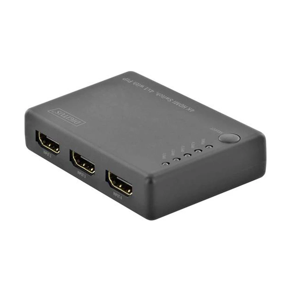 4-portni HDMI Switch uređaj Digitus DS-45303 3D-osposobljen, Ultra HD-osposobljen, sa daljinskim upravljačem  slika