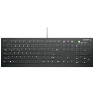 CHERRY Active KEY MTA AK-C8112 Corded žičani tipkovnica njemačka, qwertz crna ergonomski, tihe tipke, silikonska membran slika