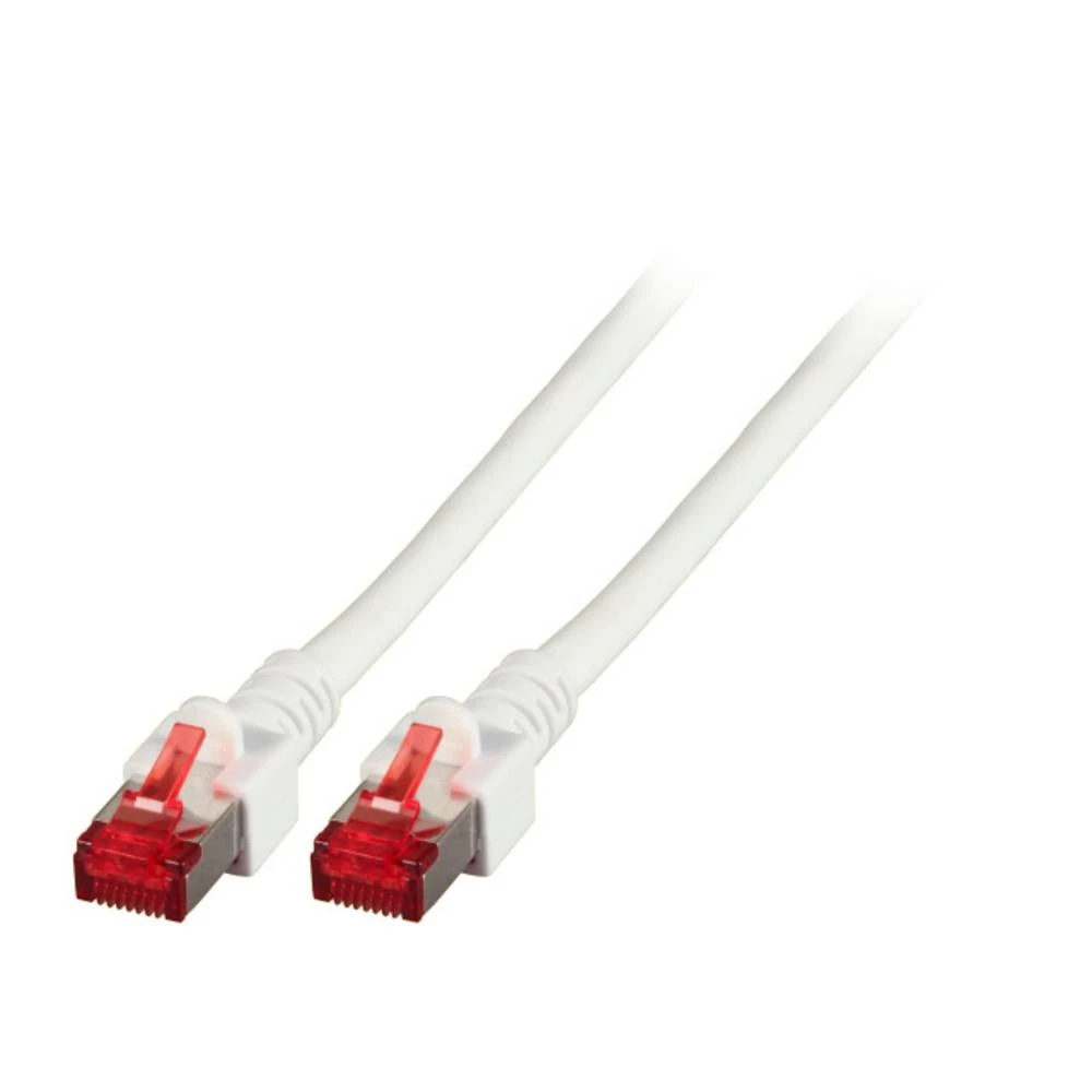 LAN (RJ45) Mreža Priključni kabel CAT 6 S/FTP 2 m Bijela Vatrostalan, Bez halogena, sa zaštitom za nosić, pozlaćeni kontakti EFB slika