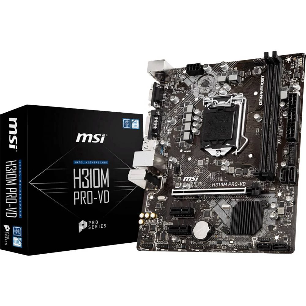 Matična ploča MSI H310M PRO-VD Baza Intel&reg; 1151v2 Faktor oblika Micro-ATX Set čipova matične ploče Intel&reg; H310 slika