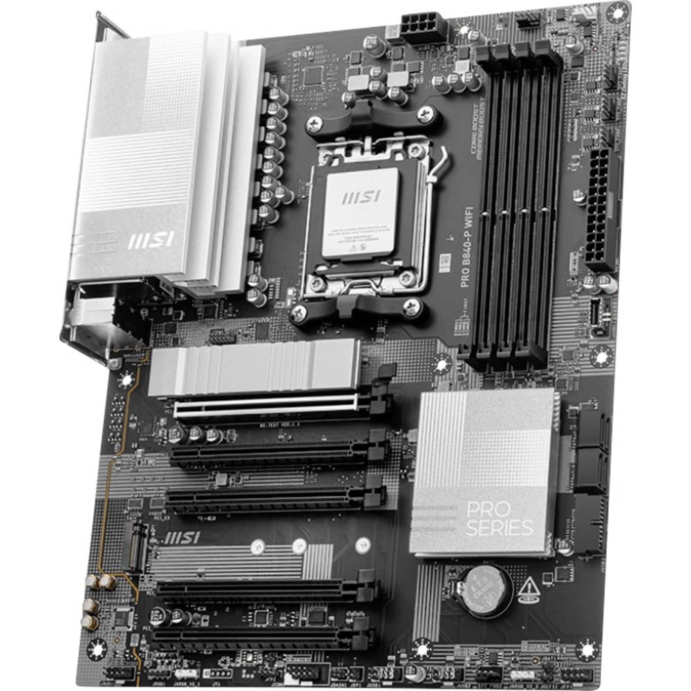 MSI PRO B840M-P WIFI6E AM5 mATX MB matična ploča Baza #####AMD AM5 Faktor oblika (detalji) Micro-ATX Set čipova matične slika