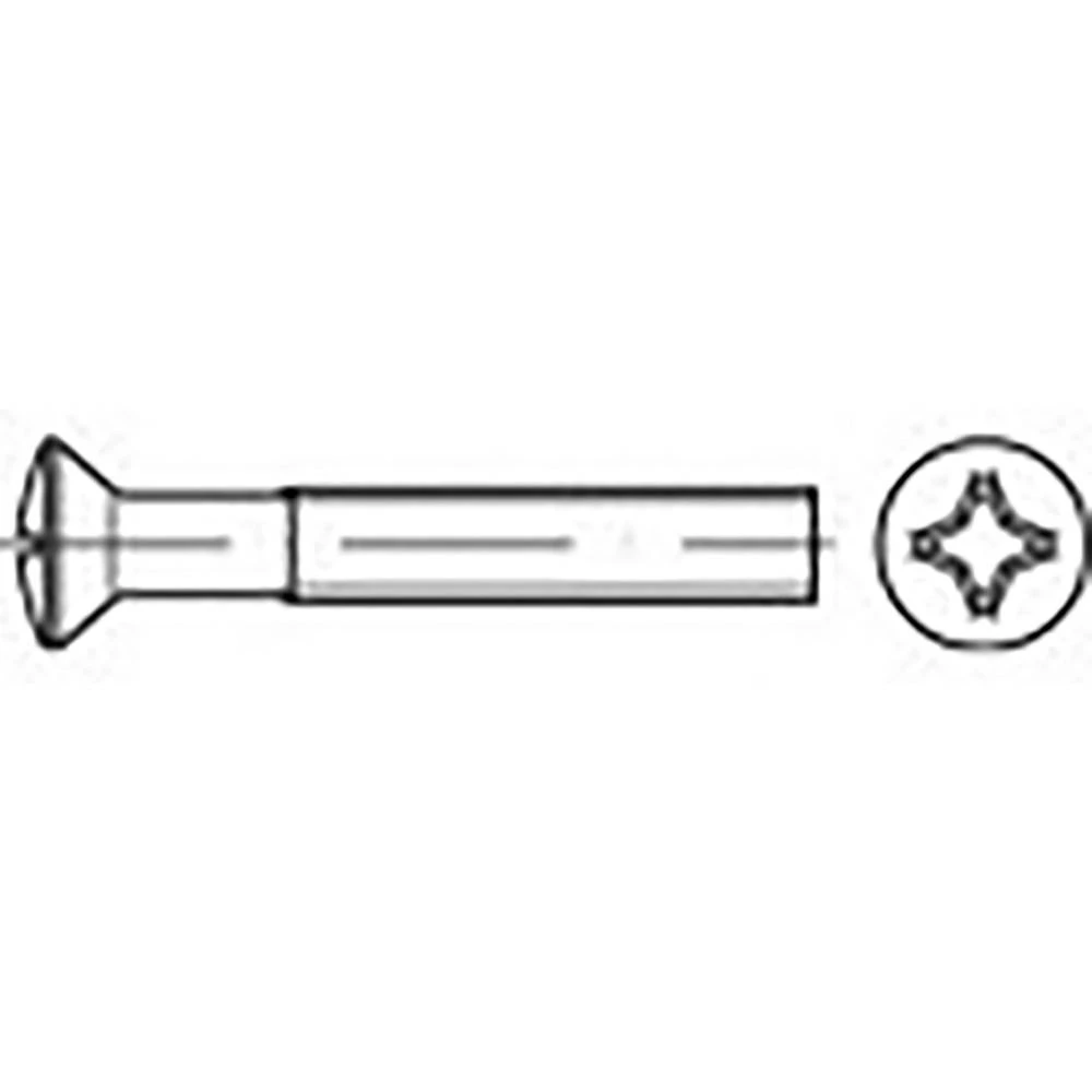 TOOLCRAFT  TO-6863481 vijci s upuštenom lećastom glavom  M5 10 mm križni philips DIN 966   čelik pocinčani 2000 St. slika