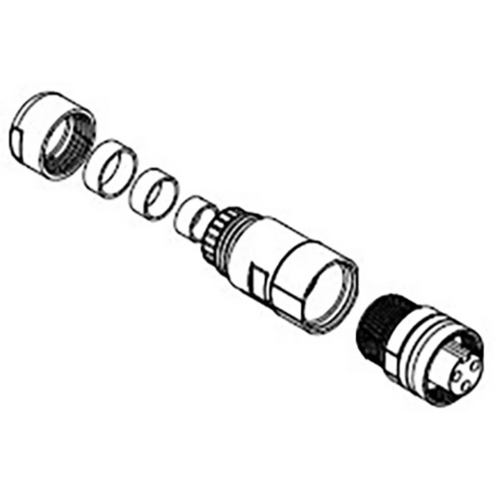 Molex 1300700023 BradPower D-Size (1 3/8"–M35) Female Field Attachable, 4-Pole, Straight slika