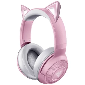 RAZER Kraken BT Kitty Edition igre Over Ear Headset Bluetooth® stereo ružičasta  kontrola glasnoće slika