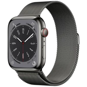 Apple Watch Series 8 GPS + Cellular 45 mm grafitno kućište od nehrđajućeg čelika s grafitnom Milanese petljom Apple Watch Series 8 GPS + Cellular 45 mm kutija od nehrđajućeg čelika grafitna Milanes... slika