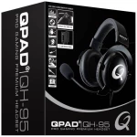 QPAD QH95 igraće naglavne slušalice sa mikrofonom 3,5 mm priključak sa vrpcom preko ušiju crna