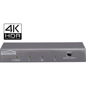 2 ulaza HDMI razdjelnik Marmitek Split 612 UHD 2.0 Mogućnost 3D upotrebe , Metalno kućište, Podržava Ultra HD, S ugrađenim repet slika