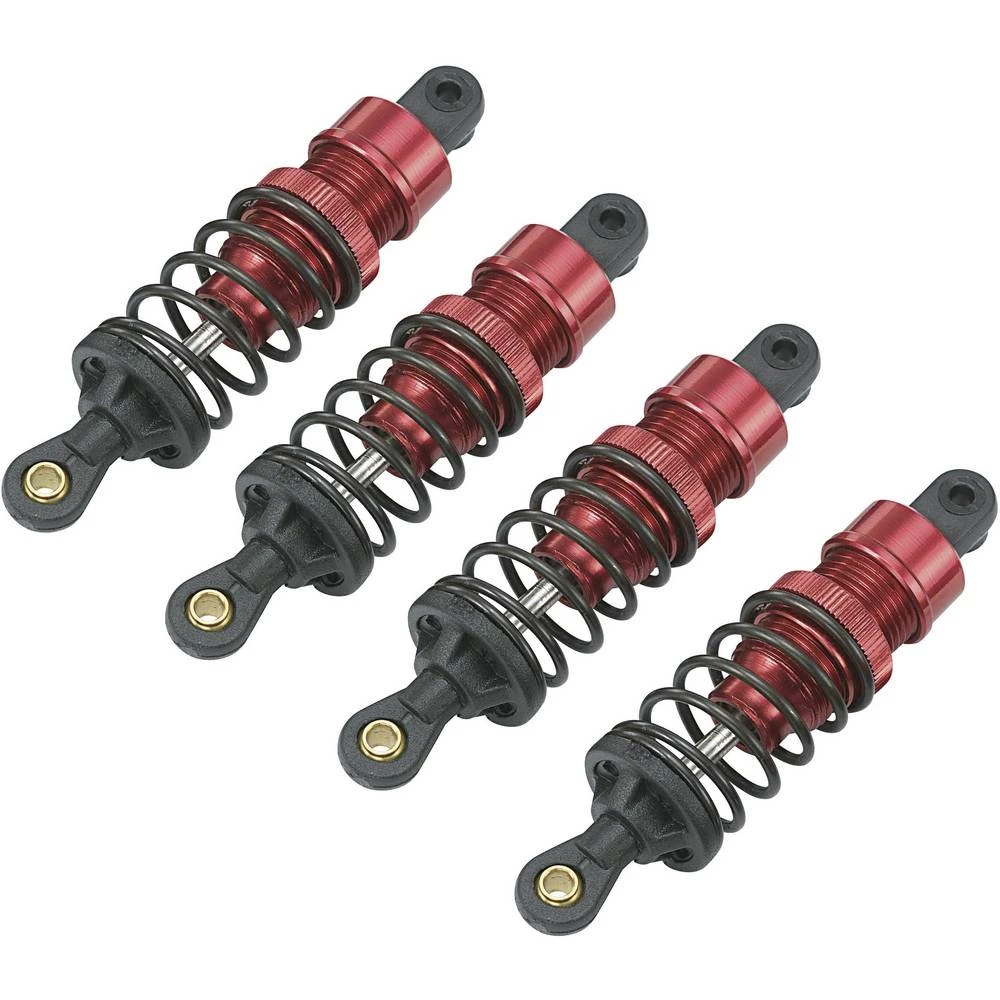 Reely 1:10 aluminijski uljni amortizeri crvena (metalna) sa oprugom crna 65 mm 4 St. slika