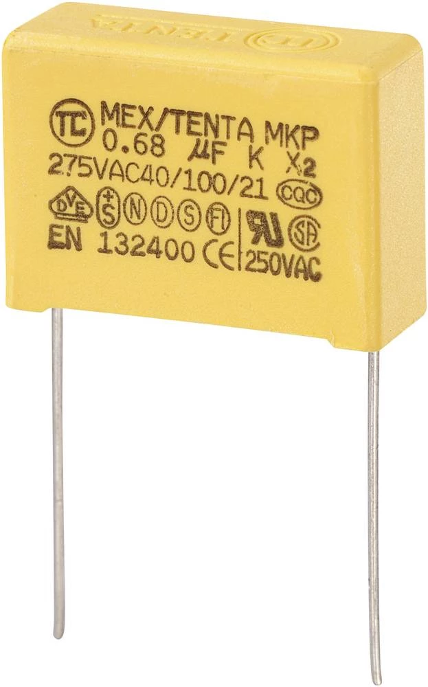 TRU COMPONENTS MKP-X2 MKP-X2 radijski kondenzator za uklanjanje smetnji, radijalno ožičen 0.68 &micro;F 275 V/AC 10 % 22.5 mm (D slika